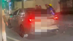 Vụ nghi vấn ô tô đâm xe máy rồi rú ga bỏ chạy ở Hà Nội: Camera ghi lại gì?