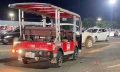 Hiện trường vụ xe điện du lịch tông 3 người thương vong ở Gia Lai