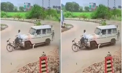 Clip: Camera ghi lại cảnh ôtô  "điên " đâm trúng hàng loạt phương tiện trên phố