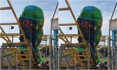 Tàu lượn siêu tốc ở công viên giải trí trật bánh, 14 người bị thương