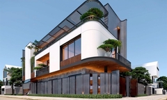 Mẫu nhà lô góc 2 mặt tiền 2 tầng