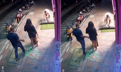 Clip: Sàm sỡ phụ nữ trên phố, gã biến thái  "ăn trọn " cú đấm của bạn trai nạn nhân