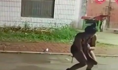 Clip: Kinh hãi cảnh người phụ nữ  biểu diễn màn  "hôn trăn khổng lồ " và bị cắn thẳng vào mặt, chảy máu