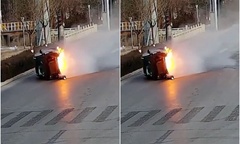 Khoảnh khắc nghẹt thở: Người dân phá kính cứu người trong ô tô cháy ngùn ngụt