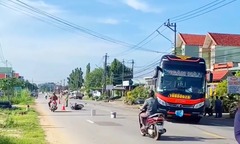 Hiện trường vụ tai nạn liên hoàn, 2 vợ chồng đi xe máy tử vong thương tâm