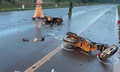 Hiện trường vụ tai nạn giao thông ở Gia Lai, 2 người thiệt mạng, 2 người bị thương