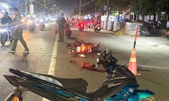 Hiện trường vụ tai nạn khiến 1 người đàn ông tử vong, 3 người bị thương ở TP.HCM