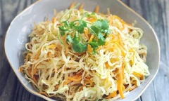 Cách nấu món su hào xào mực  khô