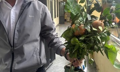 Hiệu trưởng xúc động nhận  "bó hoa " 20/11 làm từ... hành tây và lá khoai môn, bên trong còn điều bất ngờ hơn