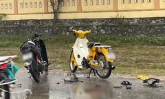 Hiện trường vụ 2 xe máy va chạm, 3 học sinh thương vong