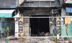 Hiện trường vụ cháy dữ dội kèm tiếng nổ trong ngôi nhà 3 tầng ở Quy Nhơn