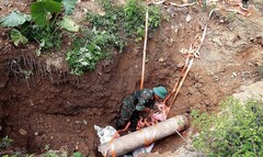 Phát hiện quả bom nặng khoảng 500kg ở ven sông tại Phú Thọ