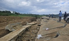 Hiện trường vụ sập bờ kè sông Ba, 2 cặp vợ chồng tử vong thương tâm ở Đắk Lắk