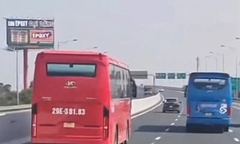 Đi sai làn trên cao tốc Hà Nội - Hải Phòng, tài xế xe khách bị phạt 5 triệu đồng