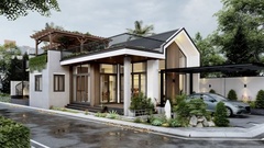 Mẫu biệt thự 1 tầng tân cổ điển