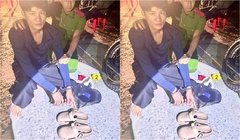 Giấu ma túy trong dép, người đàn ông bị công an bắt quả tang tại chỗ