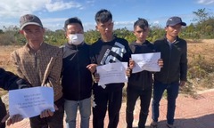 Bắt nóng 6 đối tượng cắt trộm hàng trăm mét dây cáp ngầm ở bờ sông tại Quảng Ngãi