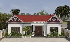 Mẫu nhà cấp 4 chữ U đẹp