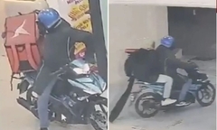 Clip: Hai đối tượng cải trang thành shipper cướp tiệm vàng