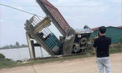 Vụ xe tải tông thành cầu, 2 người thương vong ở Ninh Bình: Nạn nhân là thầy dạy lái và học viên