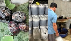 Triệt phá cơ sở  "hô biến " hạt bắp, đậu nành thành cà phê đóng gói ở An Giang