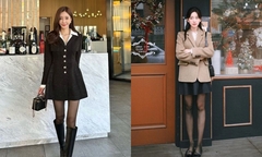 Cách phối đồ với quần tất đen