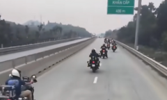Xử phạt nhóm người  lái mô tô phân khối lớn vào cao tốc Tuyên Quang – Phú Thọ