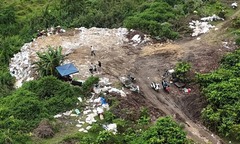 Khởi tố 3 đối tượng lập bãi đổ 450 tấn chất thải xây dựng  "chui "