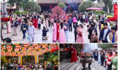 Biển người đổ về đền, chùa ở Hà Nội cầu an trong ngày mùng 1 Tết