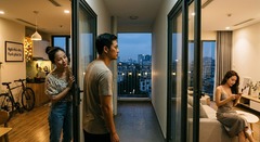 Chồng ngẩn ngơ vì  "nàng thơ " sát vách và màn đáp trả khiến đối phương  "xanh mặt " của cô vợ cao tay