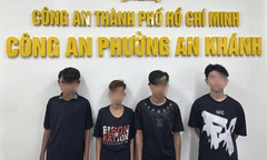 Bắt 4 thiếu niên gây ra hàng loạt vụ trộm xe máy ở TP.HCM