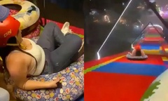 Clip: Rơi từ độ cao 5m khi chơi cầu trượt khổng lồ, người mẹ trẻ tử vong