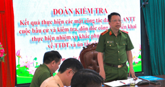 Phó Giám đốc Công an Hà Nội kiểm tra công tác bảo đảm an ninh, trật tự phục vụ bầu cử