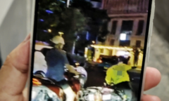 Vụ clip người mặc áo xe ôm công nghệ cầm  "gậy 3 khúc " đánh người đi đường: Công an vào cuộc xác minh