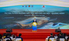 Vingroup khởi công dự án tuyến đường sắt tốc độ cao Hà Nội - Quảng Ninh