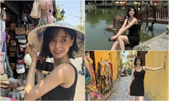 Mỹ nhân “Itaewon Class” Kwon Nara tung ảnh đội nón lá, dạo phố cổ Hội An