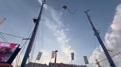 Clip: Cáp trò chơi đứt bung giữa không trung, nhiều người bị quăng quật