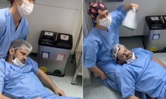 Khoảnh khắc ông bố ngất xỉu khi thấy vợ sinh mổ thu hút hơn 20 triệu lượt xem