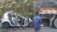 Ô tô con đâm vào đuôi xe tải, 6 người trong gia đình tử vong tại chỗ