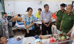 Sức khỏe của cán bộ công an bị thương khi làm nhiệm vụ ở Hà Nội
