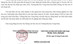 Thông báo  "nóng " của Trường Đại học Công đoàn, hẹn sinh viên đối thoại vào ngày 30/5