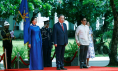Lễ đón Tổng Bí thư, Chủ tịch nước Tô Lâm và Phu nhân thăm cấp Nhà nước tới Philippines