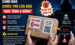 Cảnh báo thủ đoạn lừa đảo  "quà tặng 0 đồng " trên mạng xã hội 
