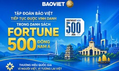 Tập đoàn Bảo Việt (BVH) tiếp tục được vinh danh trong danh sách Fortune 500 Đông Nam Á