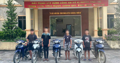 Triệu tập nhóm thiếu niên liên tiếp trộm 5 xe máy của người dân trong 4 ngày