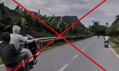 Xử lý người điều khiển xe mô tô “bốc đầu” khoe chiến tích trên mạng xã hội