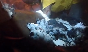 Khoảnh khắc nghẹt thở: Người hàng xóm bới đống đổ nát nóng bỏng, cứu bé trai 4 tuổi mắc kẹt