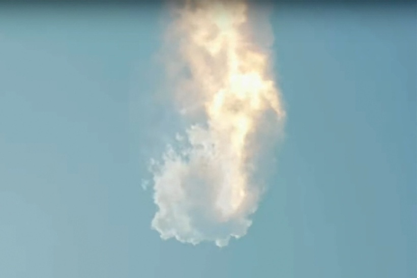ten lua manh nhat the gioi starship phat no sau vai phut roi be phong Cảnh tượng tên lửa Starship phát nổ giữa không trung sau khi phóng. Ảnh: SpaceX/Reuters