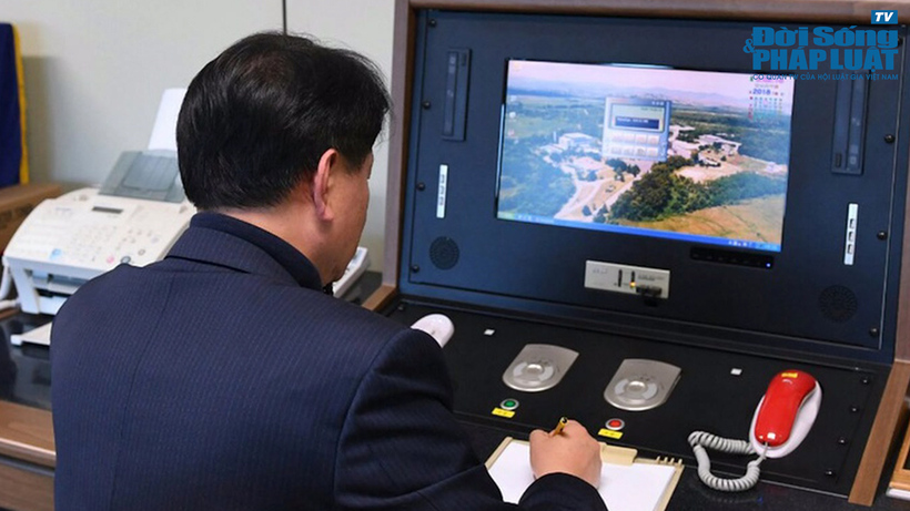 Đối thoại thông qua đường dây nóng liên Triều trước đó đã ngừng trệ trong hơn 1 năm. Ảnh: Yonhap.