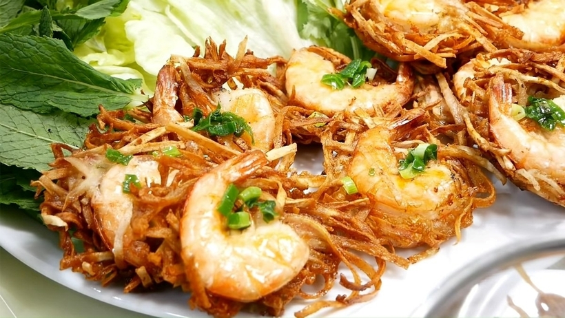 Cách làm bánh tôm khoai môn siêu ngon, siêu đơn giản - 8